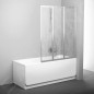 Ravak Supernova - Pare-bain pliant en trois parties VS3 115, 1146x1400 mm, satiné/Rain 795S0U0041