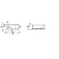 Laufen Pro - Baignoire avec support 1600x700 mm, avec hydromassage et capteur, blanc H2339510006351