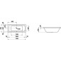 Laufen Moderna Plus - Baignoire encastrée en acier 1700x750 mm, blanc H2250700000401