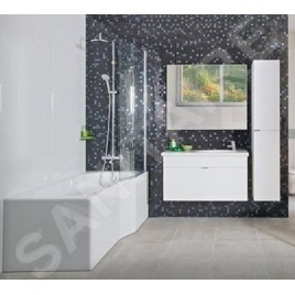 Jika Tigo - Baignoire asymétrique 1600x800x430 mm, droite, blanc H2222100000001