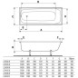 Jika Riga - Baignoire 1300x700 mm, blanc H2340300000001