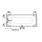 Jika Riga - Baignoire 1300x700 mm, blanc H2340300000001