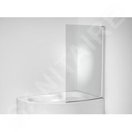 Jika Mio - Paroi de baignoire, 1500x910 mm, chrome/verre transparent H2562420026681