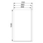 Jika Mio - Paroi de baignoire, 1500x910 mm, chrome/verre transparent H2562420026681