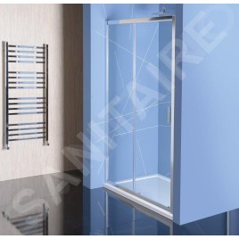 Polysan Easy Line - Porte de douche coulissante 1200 mm, aluminium poli/verre clair EL1215