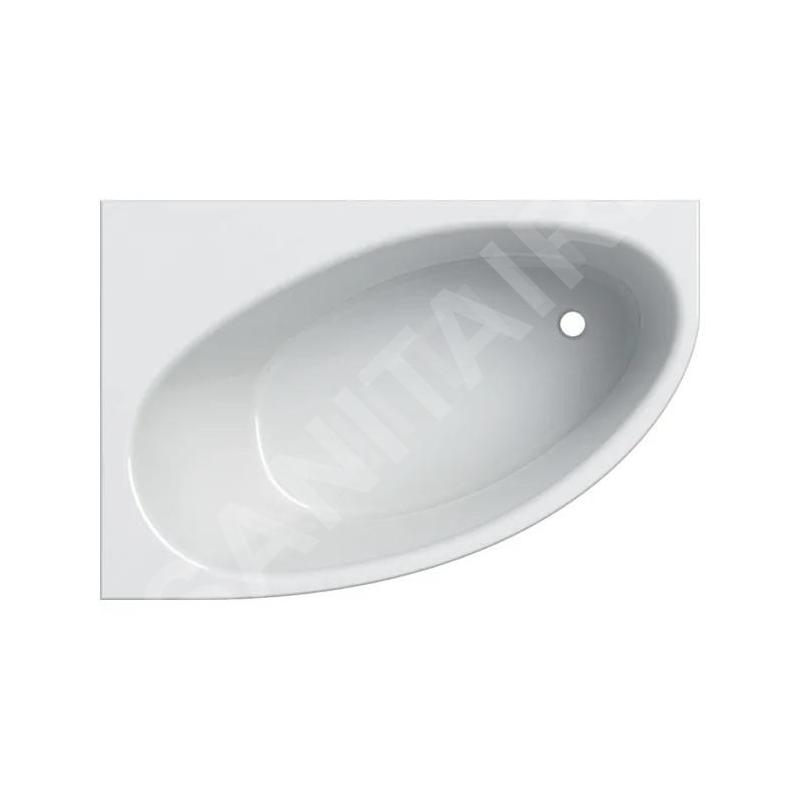 Geberit Selnova - Baignoire d'angle 1500x1000x466 mm, gauche, blanc 554.272.01.1