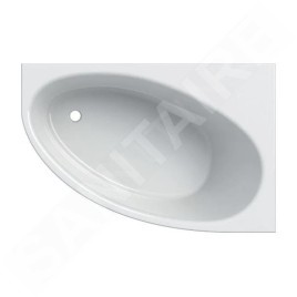 Geberit Selnova - Baignoire d'angle 1600x1000x466 mm, droit, blanc 554.275.01.1