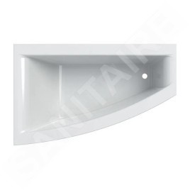 Geberit Selnova Square - Baignoire asymétrique 1700x1050x470 mm, gauche, blanc 554.293.01.1