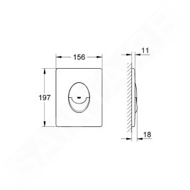 Grohe Skate Air - Plaque de déclenchement, blanc alpin 38505SH0