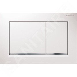 Geberit Omega30 - Plaque de déclenchement OMEGA30, blanc/chrome brillant 115.080.KJ.1