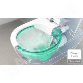 Villeroy & Boch O.novo - Cuvette de WC suspendue compacte avec abattant SoftClosing, DirectFlush, blanc alpin 5688HR01