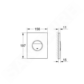 Grohe Nova Cosmo - Plaque de déclenchement, blanc alpin 38765SH0
