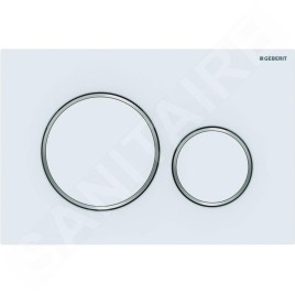 Geberit Sigma20 - Plaque de déclenchement Sigma 20, blanc mat/chrome 115.882.JT.1