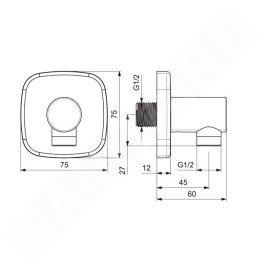 Hansa Living - Coude de raccordement, chrome 51180193