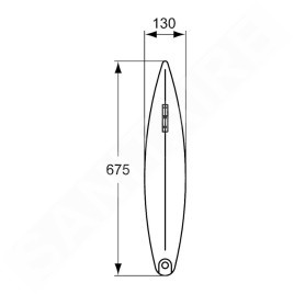 Ideal Standard Urinoirs - Séparateur d'urinoir en céramique, blanc S612001