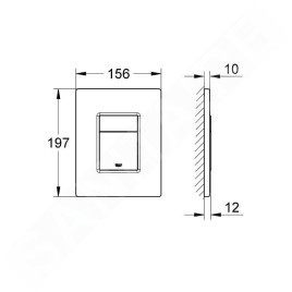 Grohe Even - Plaque de déclenchement, blanc alpin 38966SH0