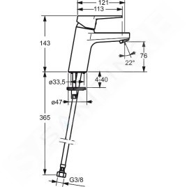 Hansa Twist - Mitigeur de lavabo, chrome 09052285