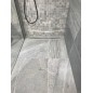 Sapho Canniveaux de vidage - Barre de drainage pour gouttière, longueur 1500 mm, gauche, acier inoxydable brossé SPD1510-L