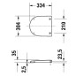 Duravit ME by Starck - Couvercle pour urinoir, fermeture SoftClose, blanc alpin 0024090000