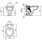 Ideal Standard Dolomite - Toilettes suspendues, Rimless, blanc W331301