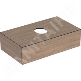 Geberit VariForm - Meuble pour lavabo, 900x510x235 mm, 1 tiroir, bouchon anti-odeurs, chêne 501.169.00.1