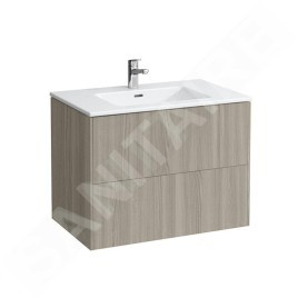Laufen Pro S - Meuble avec lavabo, 800x610x500 mm, 2 tiroirs, orme clair H8649612621041
