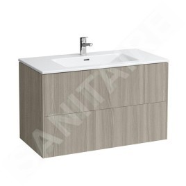 Laufen Pro S - Meuble avec lavabo, 1000x500x610 mm, 2 tiroirs, chêne clair H8649622621041