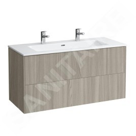 Laufen Pro S - Meuble avec double-lavabo, 1200x500x610 mm, 2 tiroirs, orme clair H8649632621071