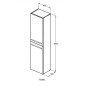Ideal Standard i.Life A - Armoire haute 400x300x1600 mm, 2 portes G / D, chêne T5260NX