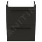 Ideal Standard i.Life S - Meuble sous lavabo, 500x375x630 mm, 2 tiroirs, gris mat carbon T5291NV