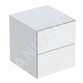 Geberit ONE - Armoire latérale, 450x492x470 mm, 2 tiroirs, blanc brillant 505.077.00.1