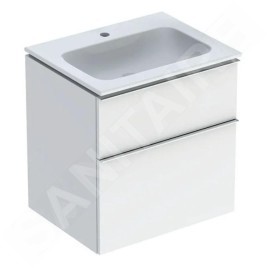 Geberit iCon - Meuble avec lavabo, 600x630x480 mm, KeraTect, blanc brillant 502.331.01.2