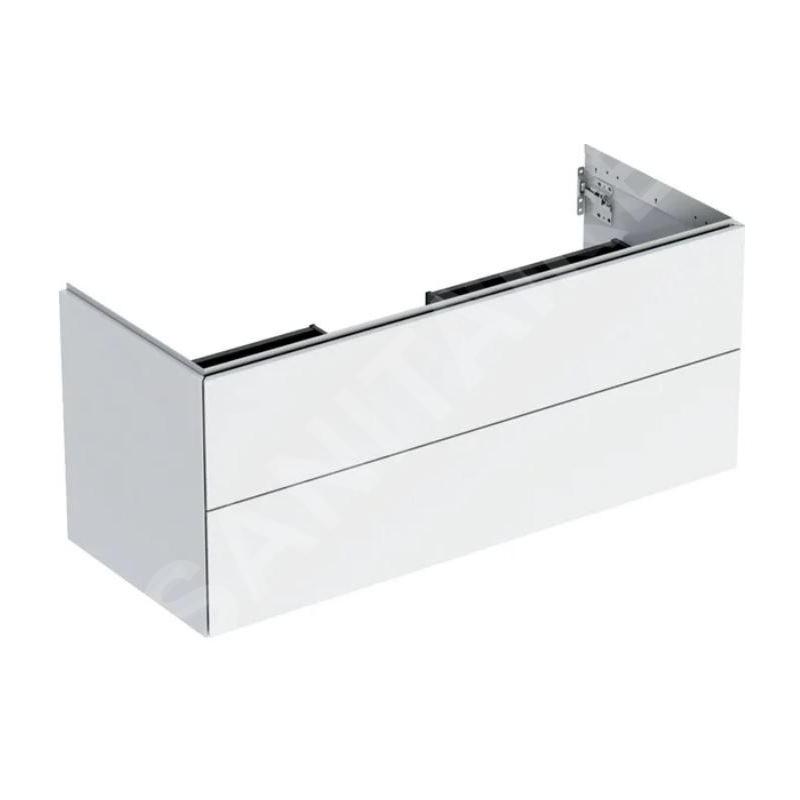 Geberit ONE - Meuble sous lavabo 118x50x47 cm, 2 tiroirs, blanc brillant 505.265.00.1