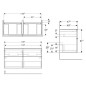 Geberit iCon - Meuble sous lavabo 1184x615x476 mm, 4 tiroirs, blanc brillant 502.309.01.2