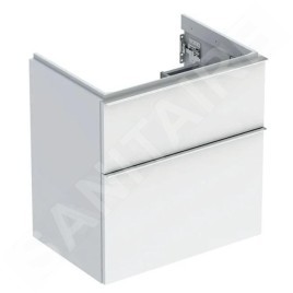 Geberit iCon - Meuble sous lavabo 592x615x416 mm, 2 tiroirs, blanc brillant 502.307.01.2
