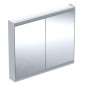 Geberit ONE - Armoire miroir avec éclairage LED, 1050x900x150 mm, 2 portes, aluminium 505.814.00.1