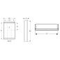 Geberit ONE - Armoire miroir avec éclairage LED, 600x900x150 mm, charnières à gauche, aluminium 505.810.00.1