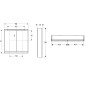 Geberit ONE - Armoire miroir avec éclairage LED, 900x900x150 mm, 2 portes, aluminium 505.813.00.1