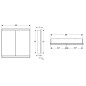 Geberit ONE - Armoire miroir avec éclairage LED, 900x900x150 mm, 2 portes, encastrée, aluminium 505.803.00.1