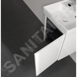 Villeroy & Boch Collaro - Armoire de toilette haute, 410x546x344 mm, 1 porte, charnières à droite, Glossy White C00501DH