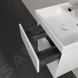 Villeroy & Boch Collaro - Meuble-vasque, 460x546x374 mm, 2 tiroirs, Glossy White C00600DH