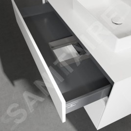 Villeroy & Boch Collaro - Meuble pour lavabo, 1000x548x500 mm, 2 tiroirs, Glossy White C01500DH