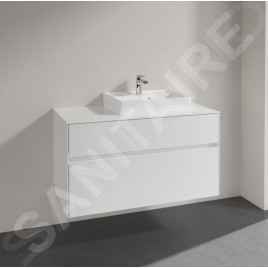 Villeroy & Boch Collaro - Meuble pour lavabo, 1000x548x500 mm, 2 tiroirs, Glossy White C01500DH
