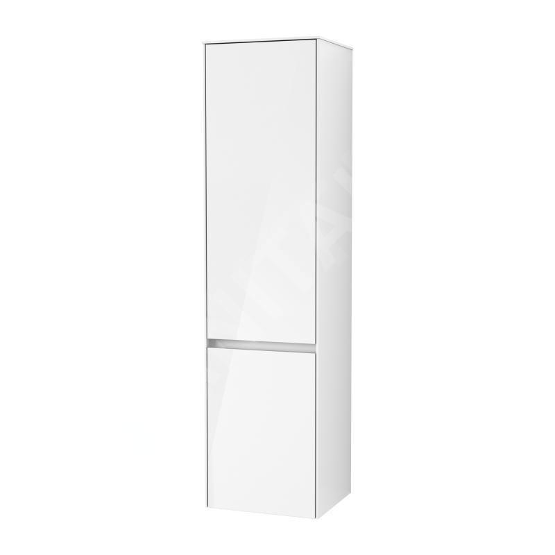 Villeroy & Boch Collaro - Armoire haute, 404x1538x349 mm, 2 portes, charnières à gauche, Glossy White C03300DH