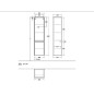 Villeroy & Boch Collaro - Armoire haute, 404x1538x349 mm, 2 portes, charnières à gauche, Glossy White C03300DH