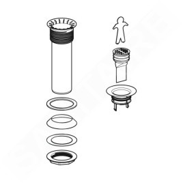 Geberit Accessoires - Kit de vidange pour urinoirs sans eau, diamètre 50 mm 500.673.00.1