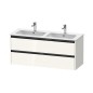 Duravit Ketho.2 - Meuble-vasque, 550x1280x480 mm, 2 tiroirs, blanc brillant K25266022220000