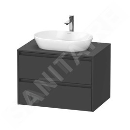 Duravit Ketho.2 - Meuble de lavabo avec découpe 568x800x550 mm, 2 tiroirs, graphite mat K24895049490000