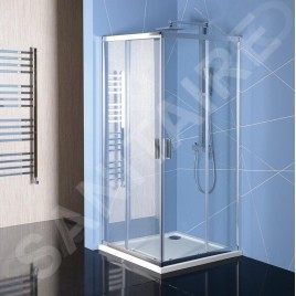Polysan Easy Line - Paroi de douche 800 x 800 mm, aluminium/verre clair EL5215