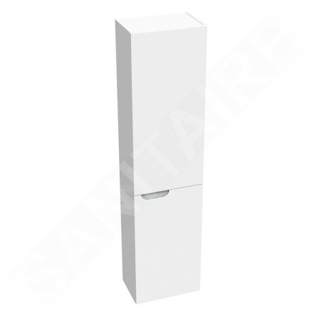 Ravak Classic II - Armoire haute, 1600x400x260 mm, 2 portes, charnières à droite, blanc brillant / gris X000001475